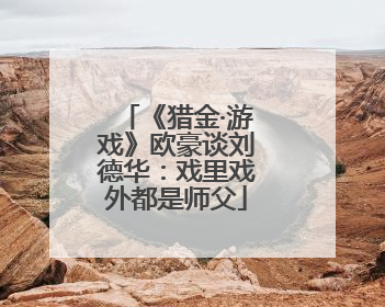 《猎金·游戏》欧豪谈刘德华：戏里戏外都是师父