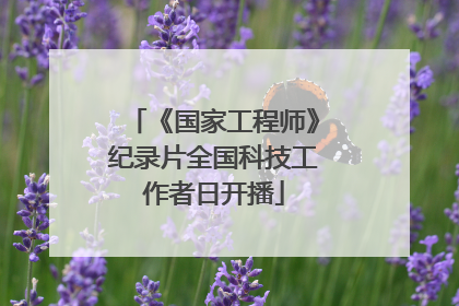《国家工程师》纪录片全国科技工作者日开播
