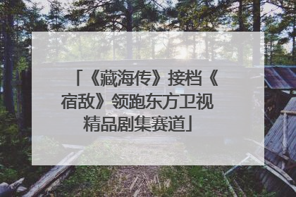 《藏海传》接档《宿敌》领跑东方卫视精品剧集赛道