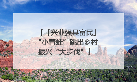 「兴业强县富民」“小青蛙”跳出乡村振兴“大步伐”