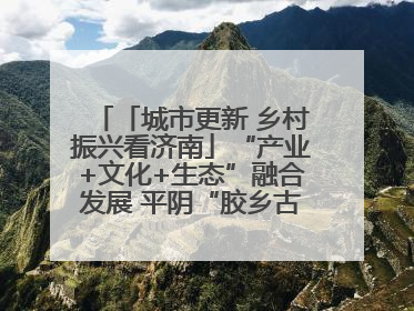 「城市更新 乡村振兴看济南」“产业+文化+生态”融合发展 平阴“胶乡古镇”探索振兴路径成效显著