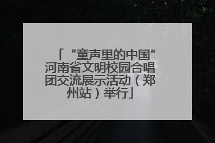“童声里的中国”河南省文明校园合唱团交流展示活动（郑州站）举行