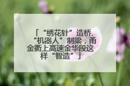 “绣花针”造桥、“机器人”制梁，甬金衢上高速金华段这样“智造”