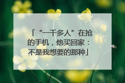 “一千多人”在抢的手机，他买回家：不是我想要的那种