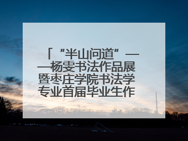 “半山问道”——杨雯书法作品展暨枣庄学院书法学专业首届毕业生作品展在山东省文化馆开幕