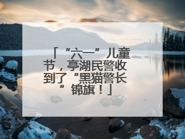 “六一”儿童节，亭湖民警收到了“黑猫警长”锦旗！