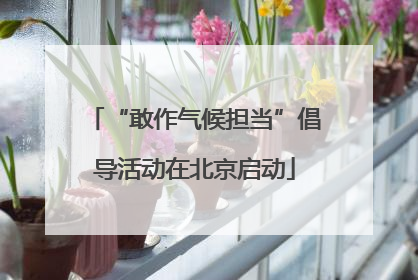 “敢作气候担当”倡导活动在北京启动
