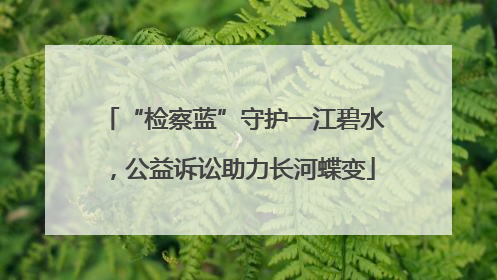 “检察蓝”守护一江碧水，公益诉讼助力长河蝶变