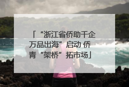 “浙江省侨助千企万品出海”启动 侨青“架桥”拓市场