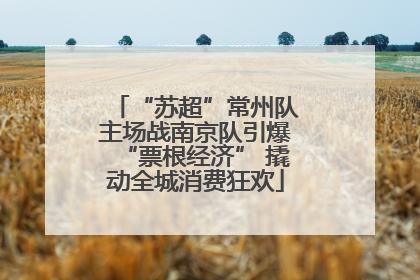 “苏超”常州队主场战南京队引爆“票根经济” 撬动全城消费狂欢