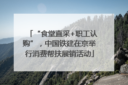 “食堂直采+职工认购”，中国铁建在京举行消费帮扶展销活动
