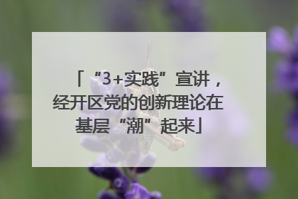 “3+实践”宣讲，经开区党的创新理论在基层“潮”起来