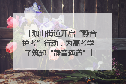 珈山街道开启“静音护考”行动，为高考学子筑起“静音通道”