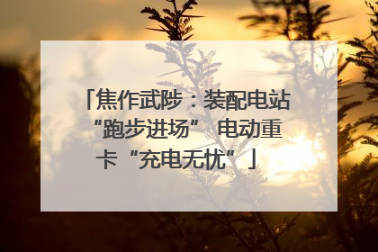 焦作武陟：装配电站“跑步进场” 电动重卡“充电无忧”