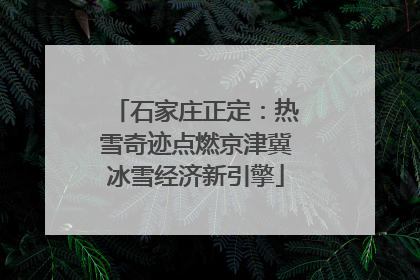 石家庄正定：热雪奇迹点燃京津冀冰雪经济新引擎