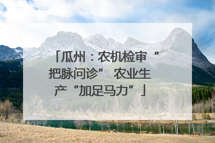 瓜州：农机检审“把脉问诊” 农业生产“加足马力”