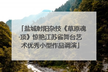 盐城射阳杂技《草原魂·顶》惊艳江苏省舞台艺术优秀小型作品调演