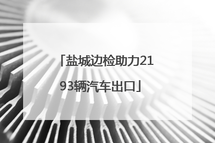 盐城边检助力2193辆汽车出口