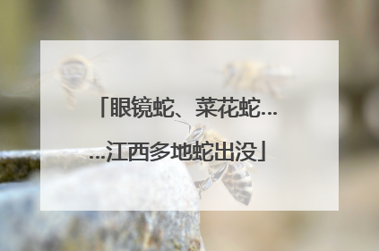 眼镜蛇、菜花蛇……江西多地蛇出没