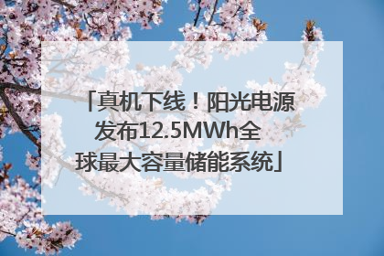 真机下线！阳光电源发布12.5MWh全球最大容量储能系统