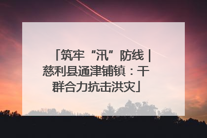 筑牢“汛”防线｜慈利县通津铺镇：干群合力抗击洪灾