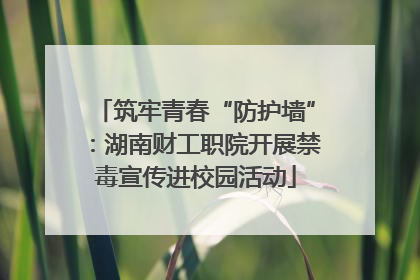 筑牢青春“防护墙”：湖南财工职院开展禁毒宣传进校园活动