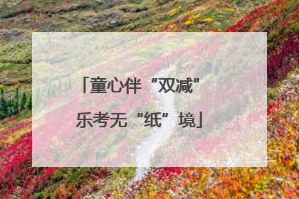 童心伴“双减” 乐考无“纸”境