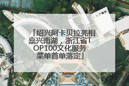 绍兴阿卡贝拉亮相嘉兴南湖，浙江省TOP100文化服务菜单首单落定