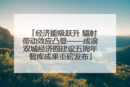 经济能级跃升 辐射带动效应凸显——成渝双城经济圈建设五周年智库成果重磅发布
