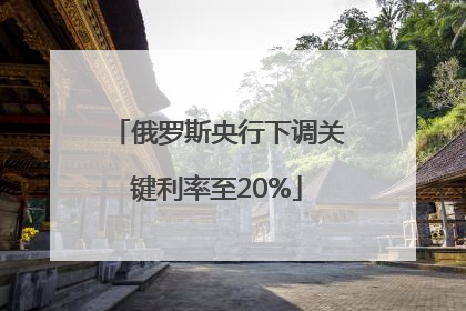 俄罗斯央行下调关键利率至20%