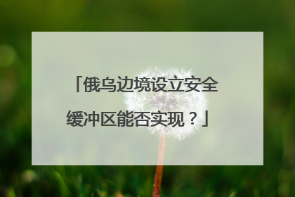 俄乌边境设立安全缓冲区能否实现？