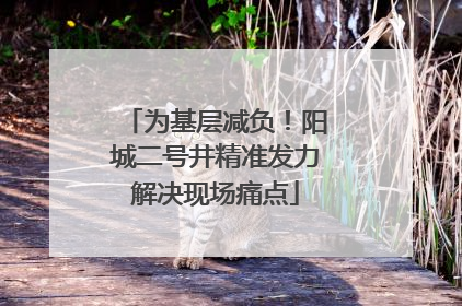 为基层减负！阳城二号井精准发力解决现场痛点