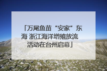 万尾鱼苗“安家”东海 浙江海洋增殖放流活动在台州启幕