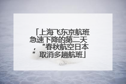 上海飞东京航班急速下降的第二天，“春秋航空日本”取消多趟航班
