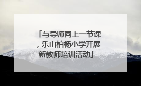 与导师同上一节课，乐山柏杨小学开展新教师培训活动