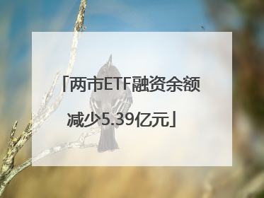 两市ETF融资余额减少5.39亿元