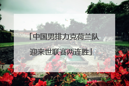 中国男排力克荷兰队 迎来世联赛两连胜