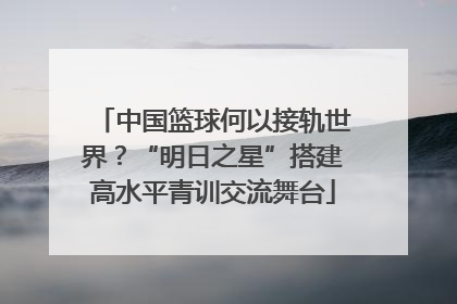 中国篮球何以接轨世界？“明日之星”搭建高水平青训交流舞台