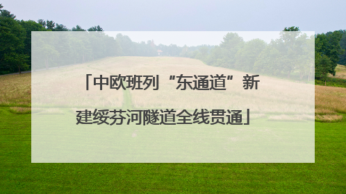 中欧班列“东通道”新建绥芬河隧道全线贯通