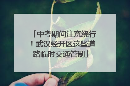 中考期间注意绕行！武汉经开区这些道路临时交通管制