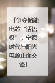 争夺储能电芯“话语权”：宁德时代与阳光电源正面交锋