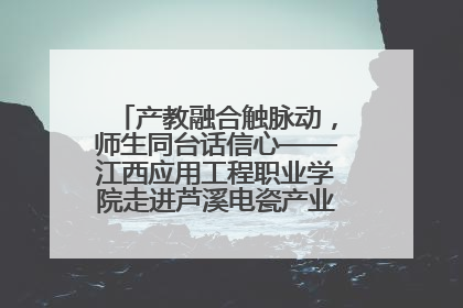 产教融合触脉动，师生同台话信心——江西应用工程职业学院走进芦溪电瓷产业园创新思政课堂