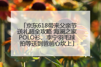 京东618带来父亲节送礼超全攻略 海澜之家POLO衫、李宁羽毛球拍等送到爸爸心坎上