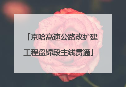 京哈高速公路改扩建工程盘锦段主线贯通