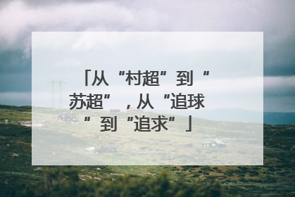 从“村超”到“苏超”，从“追球”到“追求”
