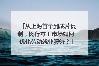 从上海首个到成片复制，闵行零工市场如何优化劳动就业服务？