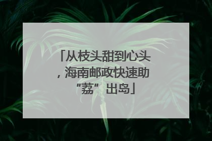 从枝头甜到心头，海南邮政快速助“荔”出岛