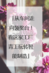 从车间走向领奖台！看这家工厂青工玩转智能制造