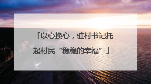 以心换心，驻村书记托起村民“稳稳的幸福”