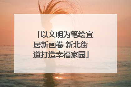以文明为笔绘宜居新画卷 新北街道打造幸福家园